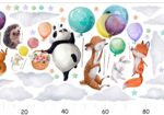 Naklejki na ścianę dla dzieci Zwierzątka i Balony - obrazek 3