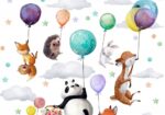 Naklejki na ścianę dla dzieci Zwierzątka i Balony - obrazek 8