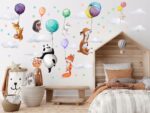 DUŻE Naklejki na ścianę dla dzieci Zwierzątka i Balony Wesołe - obrazek 8