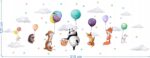 DUŻE Naklejki na ścianę dla dzieci Zwierzątka i Balony Wesołe - obrazek 4