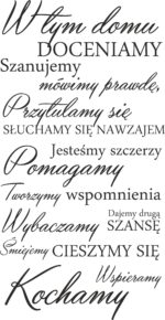 CYTATY NAPISY NAKLEJKI ŚCIENNE NA ŚCIANĘ