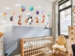 DUŻE Naklejki na ścianę dla dzieci Zwierzątka i Balony Wesołe - obrazek 7
