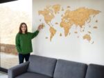 Drewniana Mapa Świata Dekoracja na ścianę - obrazek 9