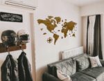 Drewniana Mapa Świata Dekoracja na ścianę - obrazek 11